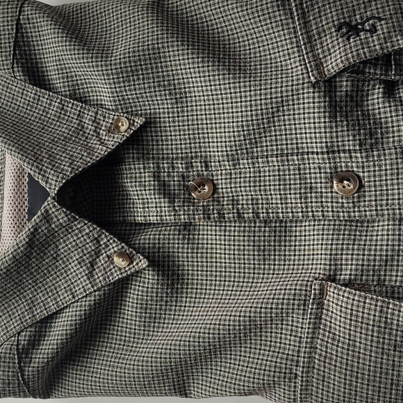 Browning RBO Trekwear short sleeve plaid shirt M - Picture 11 of 11